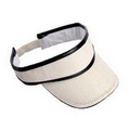 Double Layer 100% Cotton Twill Sweatband Visor w/Trim